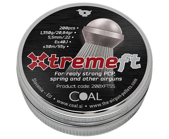 Свинцовые пули Coal Xtreme FT, 5,5 мм , 1,35г, 200шт/уп (200XFT55)