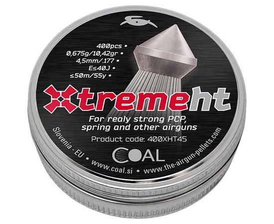 Свинцеві кулі Coal Xtreme HT, 4,5 мм, 0,675г, 400шт/уп (400XHT45)