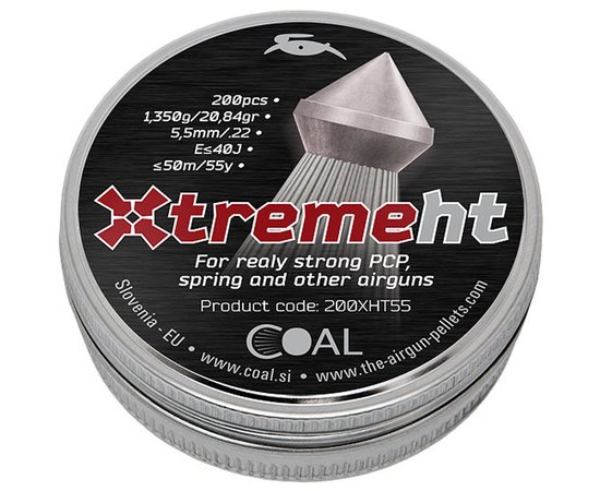 Свинцеві кулі Coal Xtreme HT, 5,5 мм, 1,35 г, 200шт/уп (200XHT55)