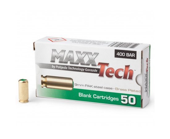 Патроны холостые пистолетные Maxx Tech 9 mm