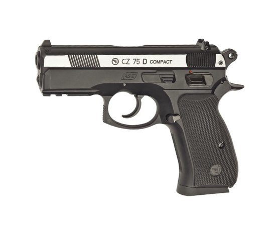 Пневматический пистолет ASG CZ 75D Compact 4,5 мм вставка никель (16200)