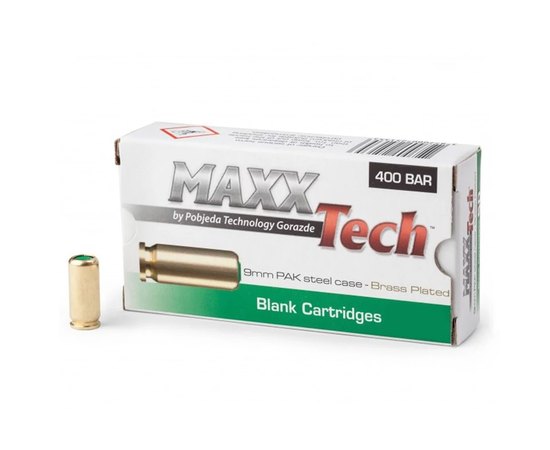 Патроны холостые пистолетные Maxx Tech 9 mm 10 шт/уп