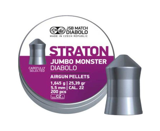 Свинцеві кулі JSB Monster Straton, 5,51 мм, 1,645 г, 200 шт/уп