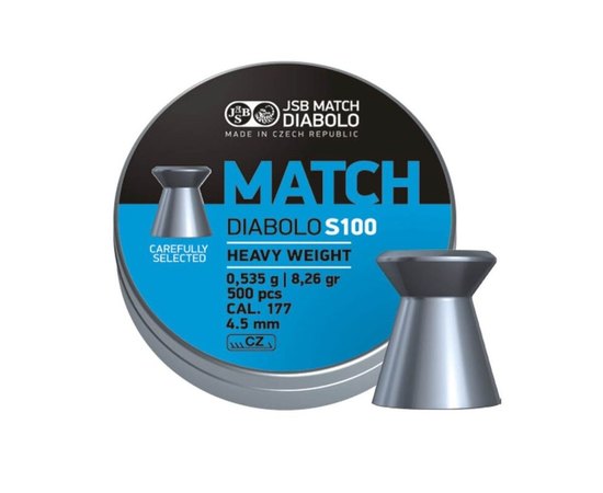 Свинцеві кулі JSB Match Diabolo S100 4.49 мм, 0.535 г 500 шт (000024-500)