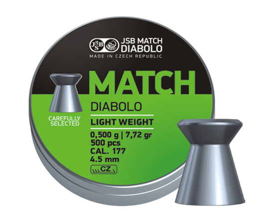 Свинцовые пули JSB Match Diabolo light 4.50 мм, 0.475 г 500 шт (000005-500)