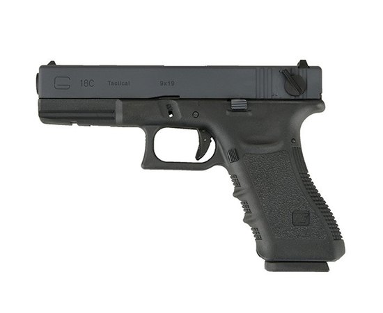 Страйкбольный пистолет WE Glock 18C Gen3 Metal Green Gas (7106)