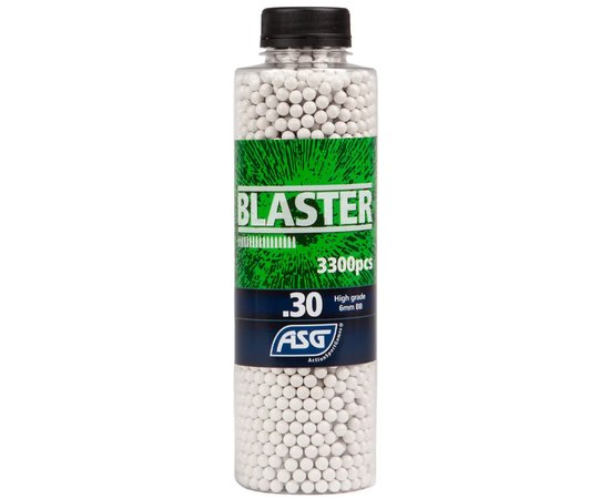 Страйкбольные шарики ASG Blaster 6 мм 0,30 г 3300 шт/уп White (19405)