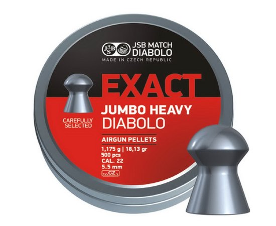 Cвинцеві кулі JSB Diabolo Exact Jumbo Heavy 5.52 мм, 1.175 г 250 шт (546287-250), Кількість в упаковці: 250 шт.