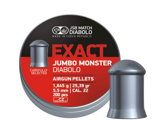 Свинцовые пули JSB Diabolo Exact Jumbo Monster 5.52 мм, 1.645 г 200 шт (546288-200)