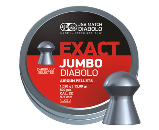 Свинцовые пули JSB Diabolo Exact Jumbo 5.5 мм, 1.03 г 500 шт (546245-500), Количество в упаковке: 500 шт.