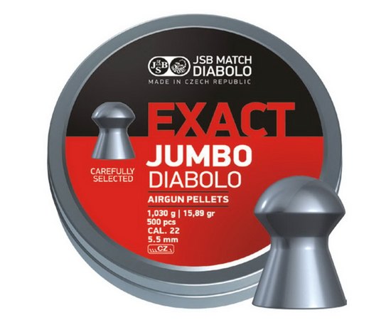 Cвинцеві кулі JSB Diabolo Exact Jumbo 5.51 мм, 1.03 г 250 шт (546246-250), Кількість в упаковці: 250 шт.