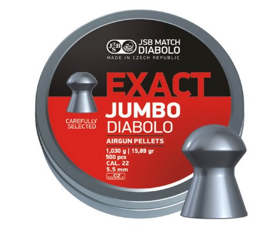 Свинцовые пули JSB Diabolo Exact Jumbo 5.52 мм, 1.03 г 250 шт (546247-250), Количество в упаковке: 250 шт.