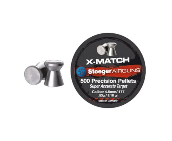 Свинцеві кулі Stoeger X-Match Flat 4.5мм 0.53g (500шт.) 92314500005S