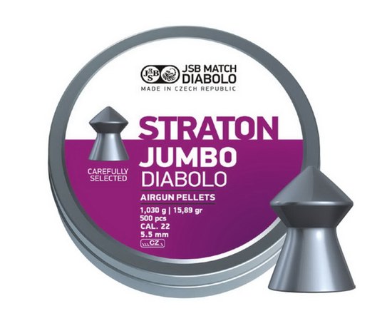 Свинцеві кулі JSB Diabolo Straton Jumbo 5.50 мм, 1.03 г 500 шт (546238-500), Кількість в упаковці: 500 шт.