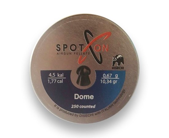 Свинцеві кулі Spoton Dome 250 шт, 4,5 мм, 0,67 г