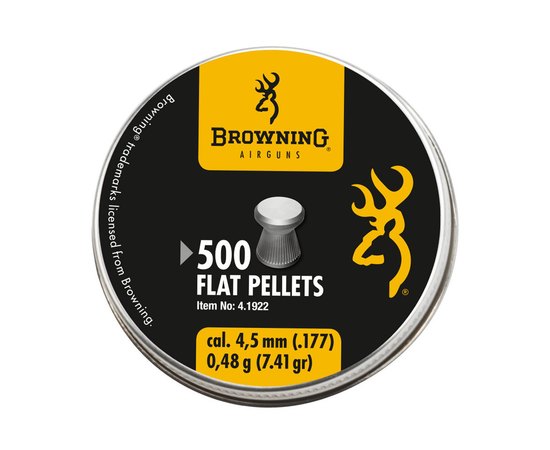 Свинцовые пули Umarex Browning Flat Pellets 0,48гр. кал.177, 500шт. (4.1922)