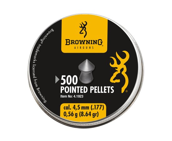 Свинцовые пули Umarex Browning Pointed Pellets 0,56гр. кал.177, 500шт. (4.1923)